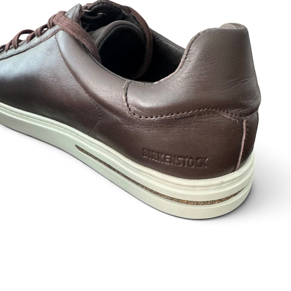 Birkenstock Bend Low Shoes Men 10 /43 Brown Leather Cork Trim Decon Lace Sneaker - Picture 3 of 12